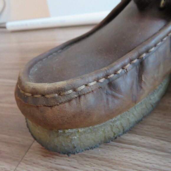 CLARKS ORIGINALS Wallabee Chukka Shoes in Brown Leather - Men's Size US 9 - Picture 11 of 15